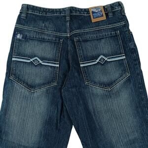 Paco Baggy Jeans Mens 34X32 Blue Fade Hip Hop Street Skater Y2K Wide Leg